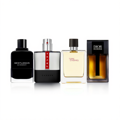 Kit Clasă Gentleman: Prada Luna Rossa Carbon + Hermès Terre d'Hermès + Dior Homme Intense + Givenchy Gentleman EDP