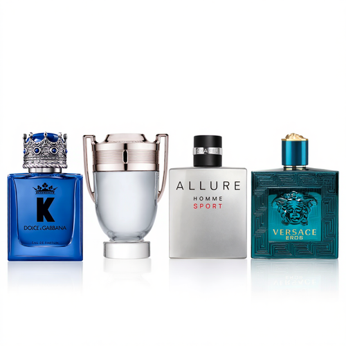 Kit Icon Sportiv: Paco Rabanne Invictus + Versace Eros + Chanel Allure Homme Sport + Dolce & Gabbana K